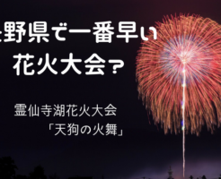 【霊仙寺湖花火大会】長野県内で一番早い花火大会？